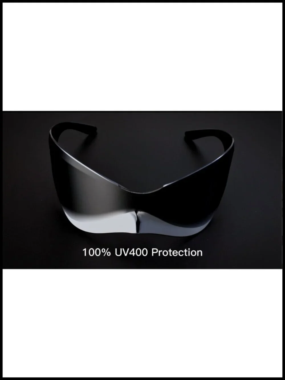 Oversized Futuristic Wrap Around Sunglasses UV Protection Butterfly Shield